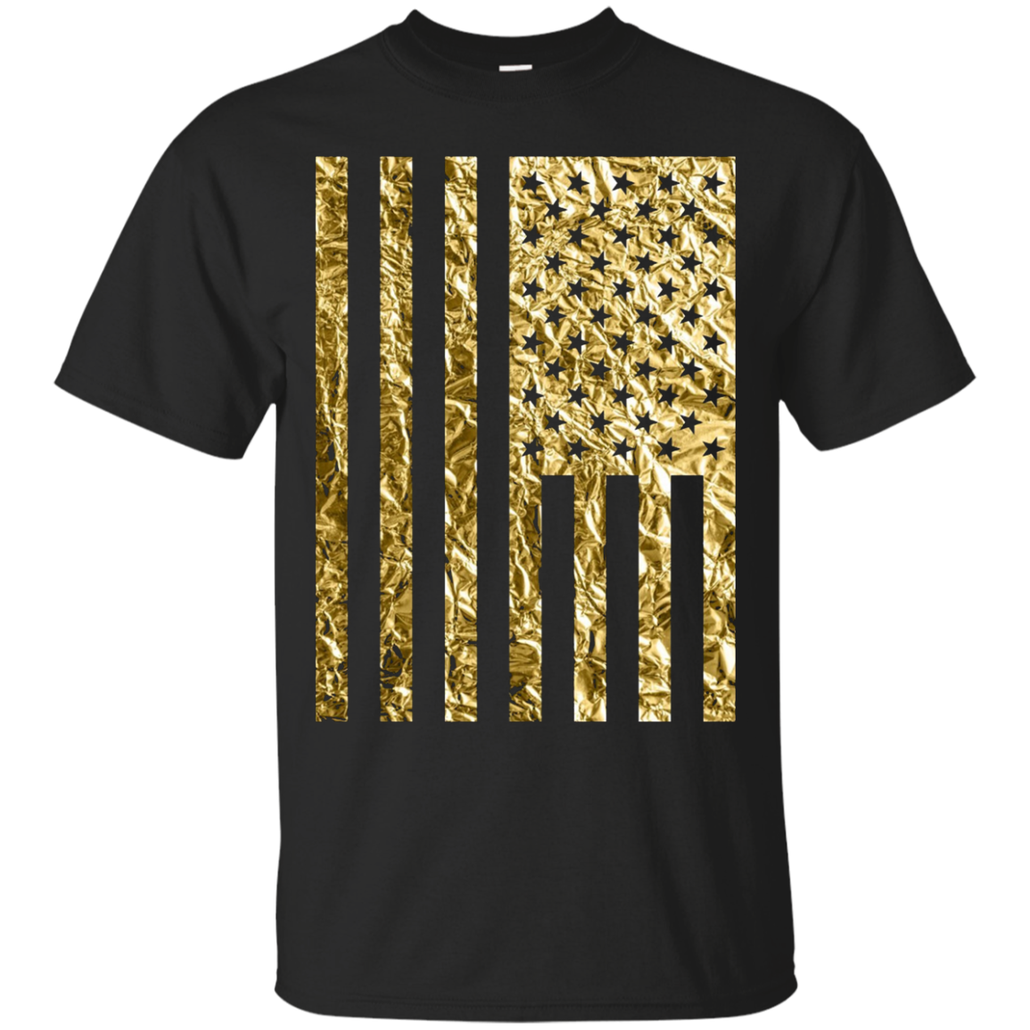 Gold Foil American Flag T-Shirts