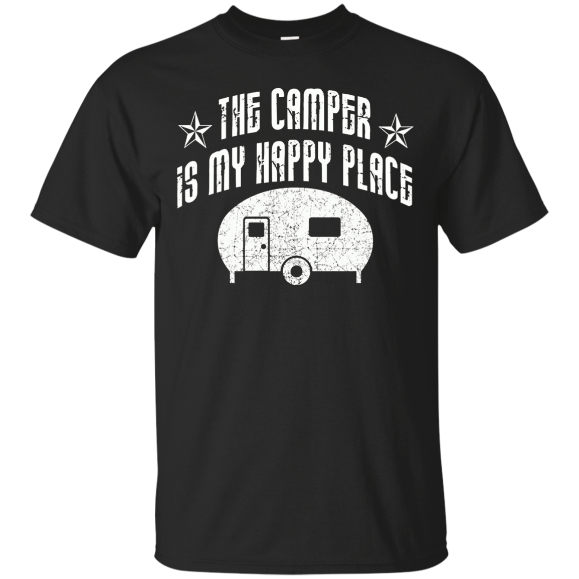 The Camper Is My Happy Place T-shirt RV Camping Tee Gift