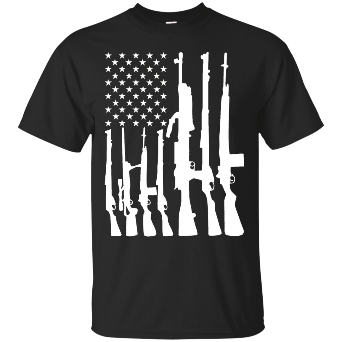 Men's Never Disarm Rifle American Flag With Gun Rights T Shirt