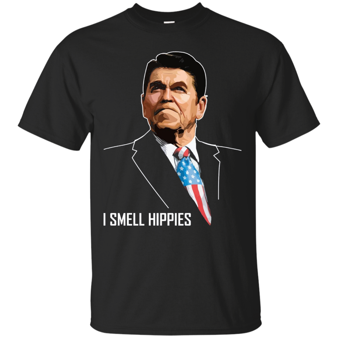 Ronald reagan t shirt I Smell Hippies