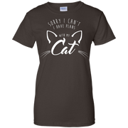 Sorry I Can’t, I Have Plans With My Cat Shirt 2 Script Funny T-Shirt