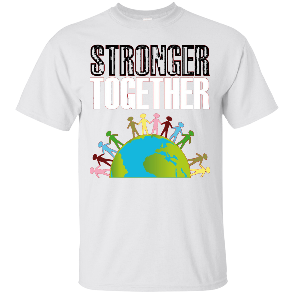 Black and White Togetherness Shirt-Stronger Together T-Shirt