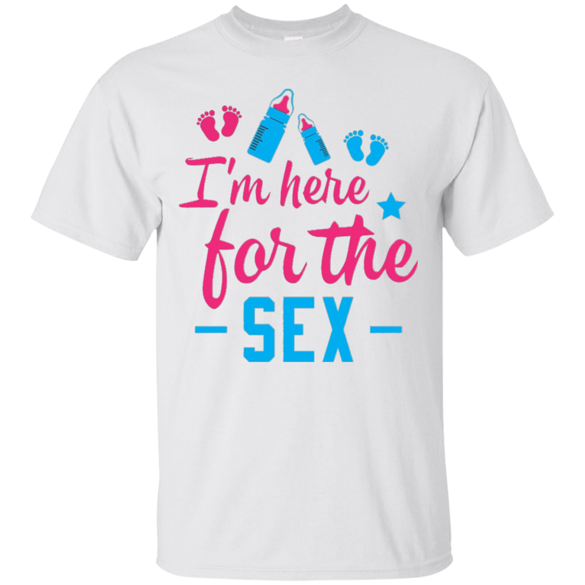 Im Here For The Sex Gender Reveal Party Shirt Shirt Design Online