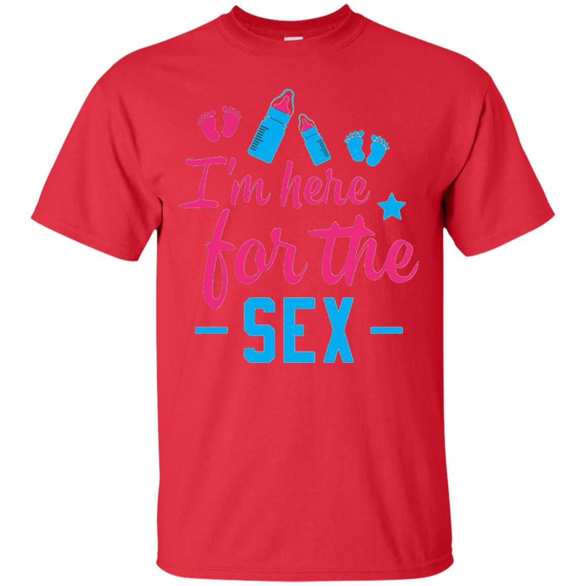 Im Here For The Sex Gender Reveal Party Shirt Shirt Design Online 