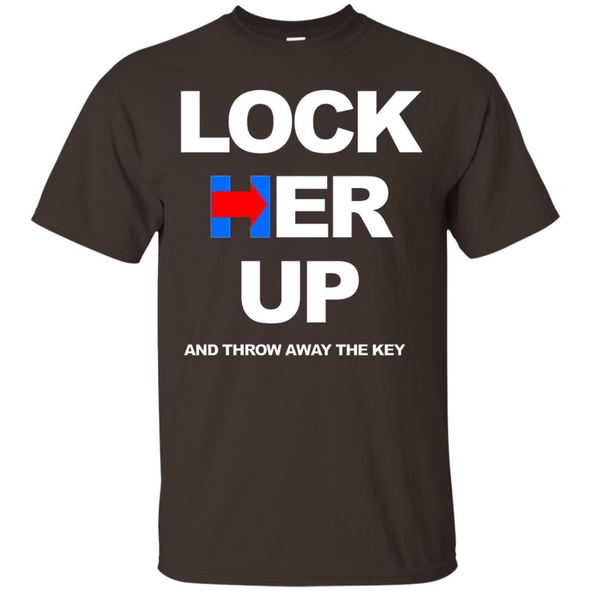 Lock Her Up T Shirt Political Protest Rally Crooked Shirt Design Online