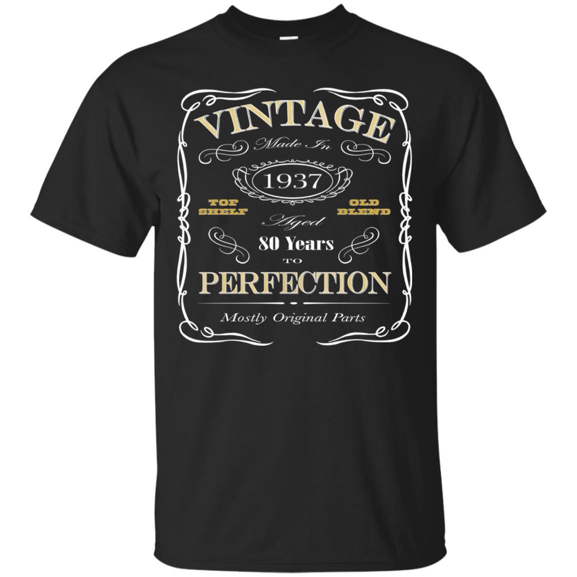 80th Birthday Gift T-Shirt - Born In 1937 - Vintage