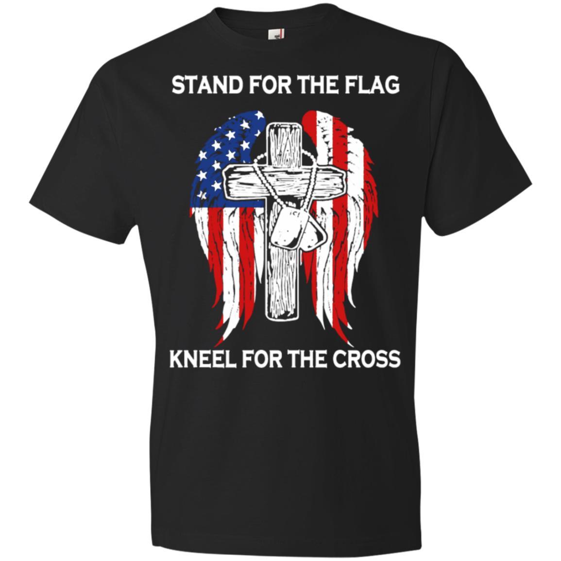 Stand For The Flag Kneel For The Cross - Anvil Lightweight T-Shirt Style / Color / Size