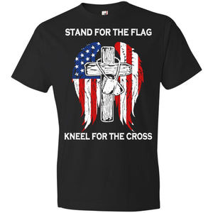 Stand For The Flag Kneel For The Cross – Anvil Lightweight T-Shirt