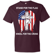 Stand For The Flag Kneel For The Cross – Anvil Lightweight T-Shirt