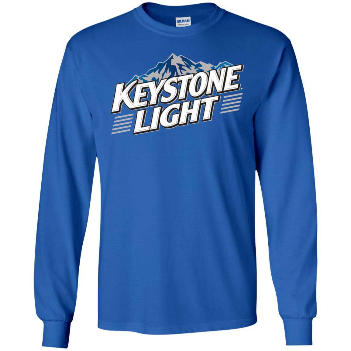 Keystone Light Blue Baseball Jersey Shirt