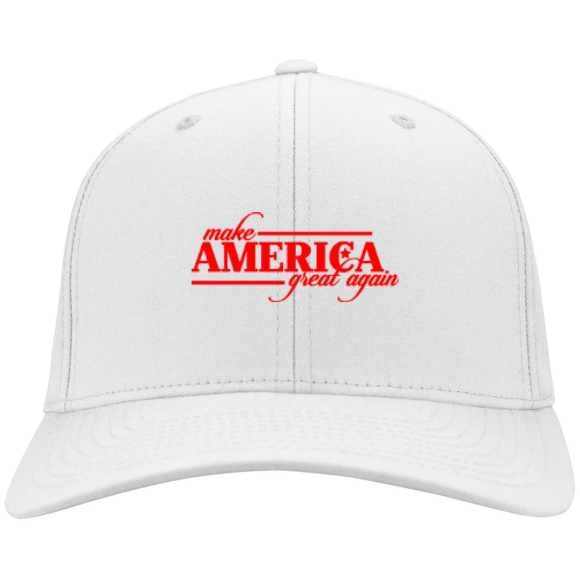 Make America Great Again - Port & Co. Twill Cap White