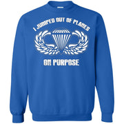 I jumped out of planes on purpose, Airborne – Crewneck Pullover Sweatshirt