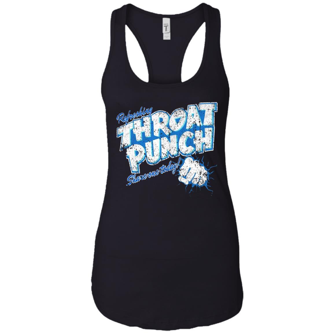 Refreshing Throat Punch Grunge - Ladies Ideal Racerback Tank