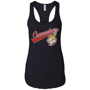 Cleveland Caucasians Native Go Indians – Ladies Ideal Racerback Tank