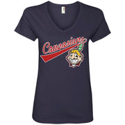 Cleveland Caucasians Native Go Indians – Ladies’ V-Neck T-Shirt