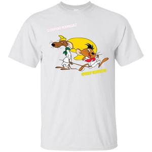 Slowpoke Rodriguez Speedy Gonzalez Funny Vintage Cartoon Tee T-Shirt