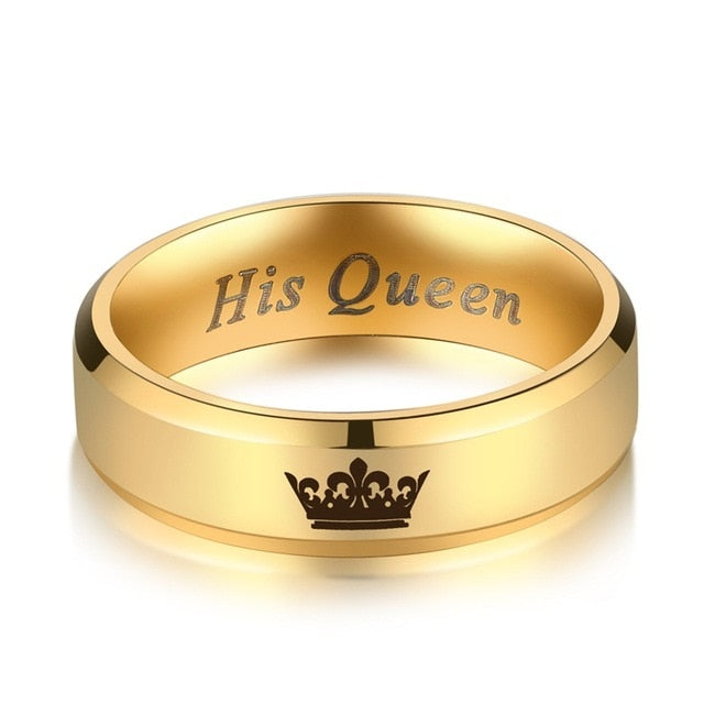 King Queen Couple Wedding Promise Ring Agie Fashion Accessories