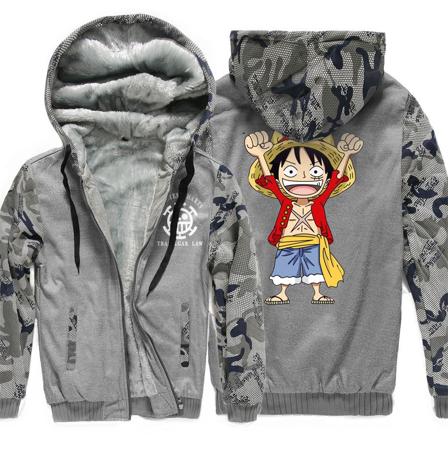 One Piece Jackets Solid Color One Piece Anime Series One Piece Sign Hoodiesbuy