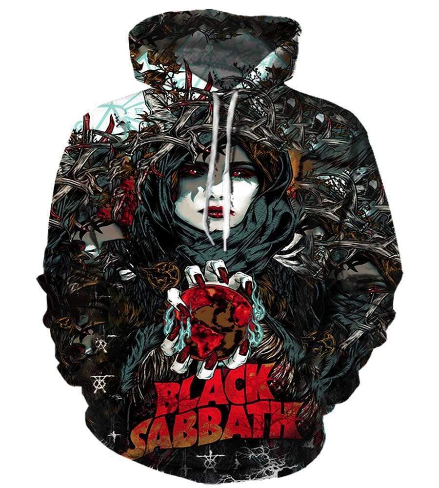 black sabbath zip hoodie