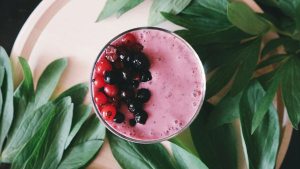 mixed berry plant milk smoothie