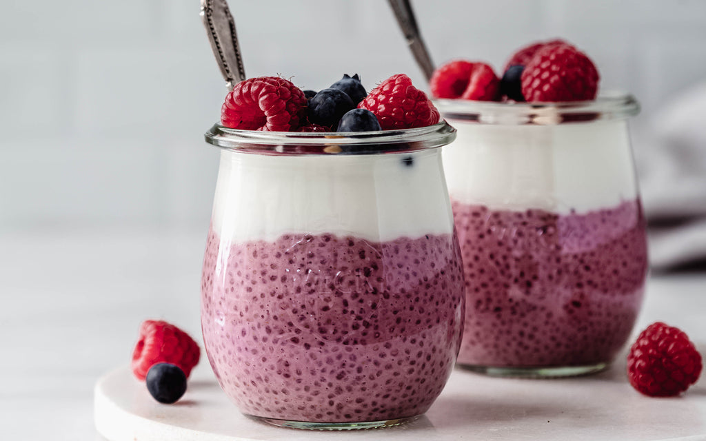 Easy Vegan Raspberry Chia Pudding