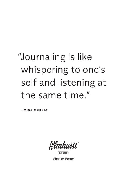 Journaling is like whispering to oneself and listening at the same time. -Mina Murray