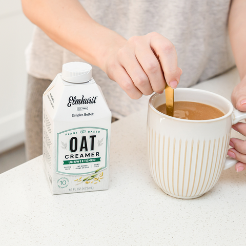 Unsweetened oat milk coffee creamer