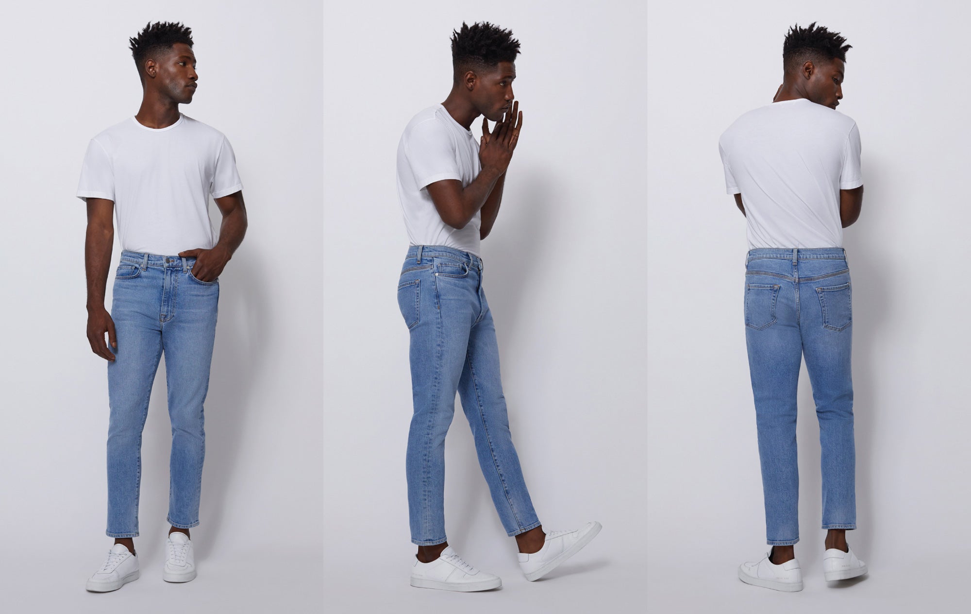 mens relaxed tapered jeans