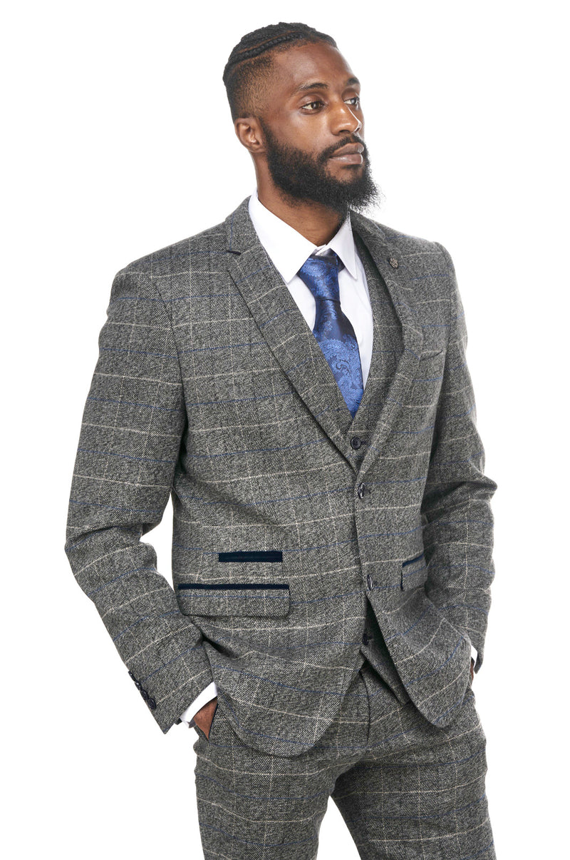 mens grey tweed blazer