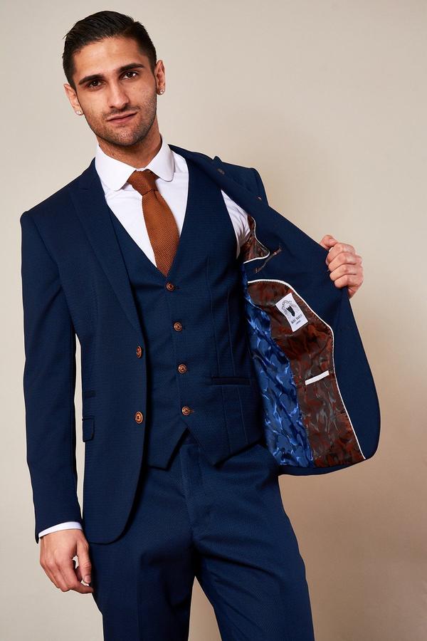 Blue Tweed Suits | Check Suit | Wedding Wear | Office Wear