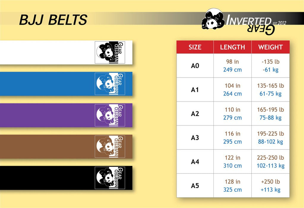 Tatami Belt Size Chart