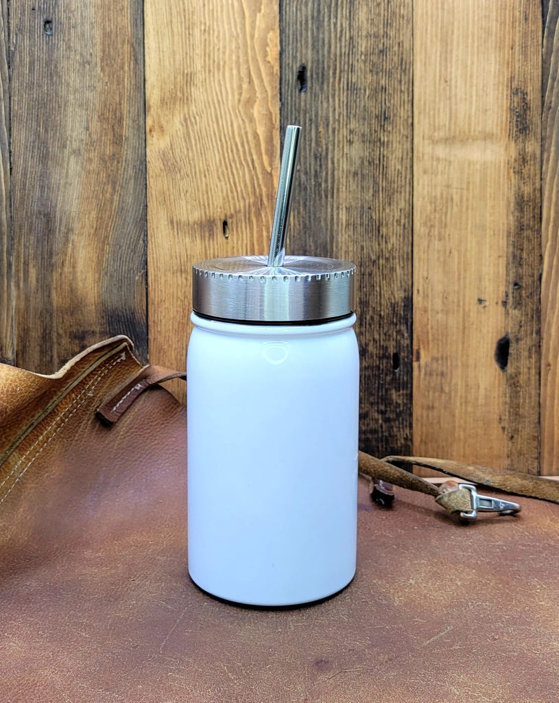 17 oz Stainless Steel Mason Jar Tumbler