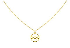 The Aquarius Symbol Necklace by Rael Cohen Jewelry