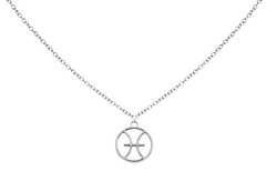 The Pisces Zodiac Necklace in silver by Rael Cohen Jewelry