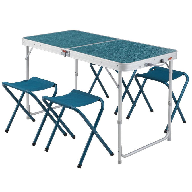 folding camping table with seats