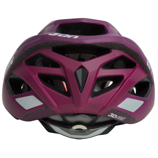 purple adult bike helmet