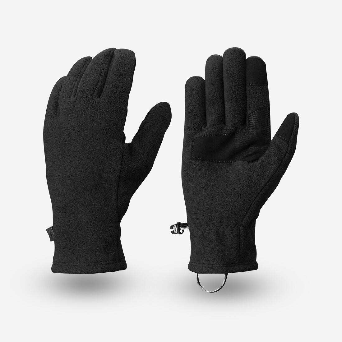 Forclaz Mountain Trekking Tactile Stretch Gloves - MT500 - Black