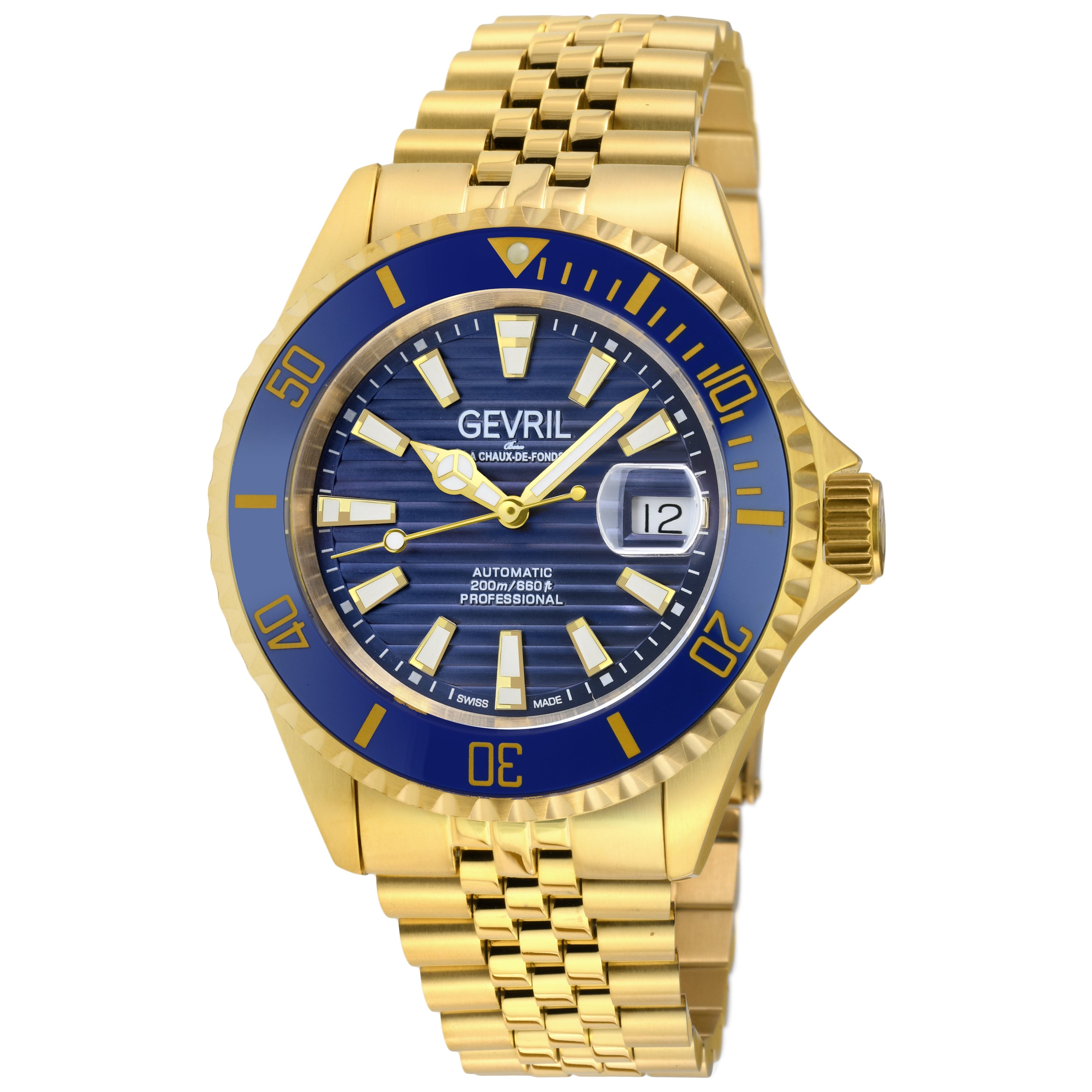 Gevril Womens Lugano Swiss Diamond Casual Watch (Gold) | Sportpursuit.