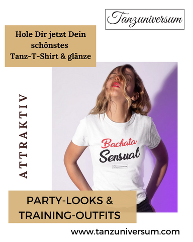 Bachata Sensual Tanz-TShirt Biobaumwolle Damen Herren