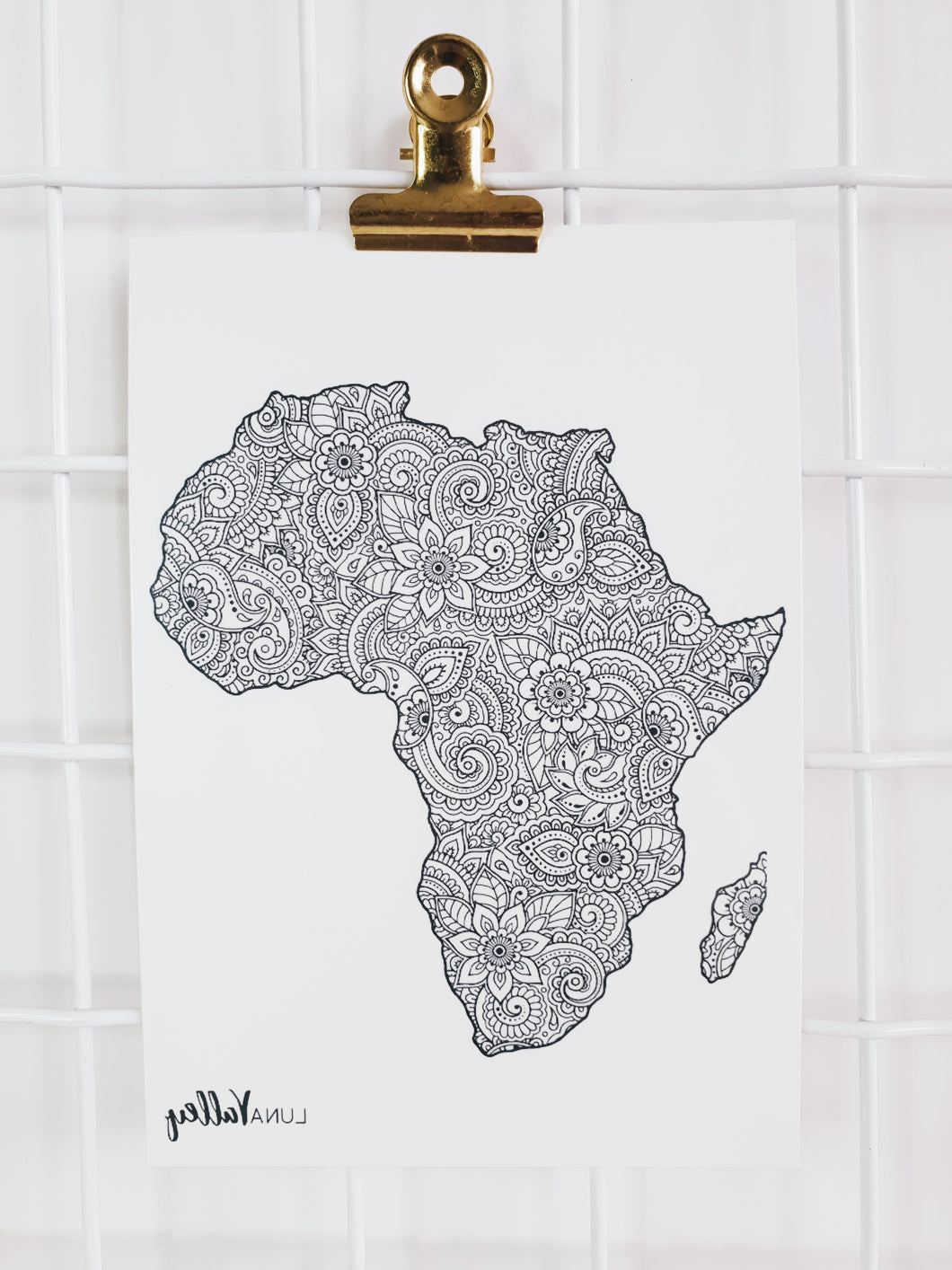 Africa Map  SemiPermanent Tattoo  Not a Tattoo