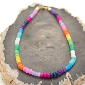 Rainbow Beaded Necklace - Anna Craig Boutique