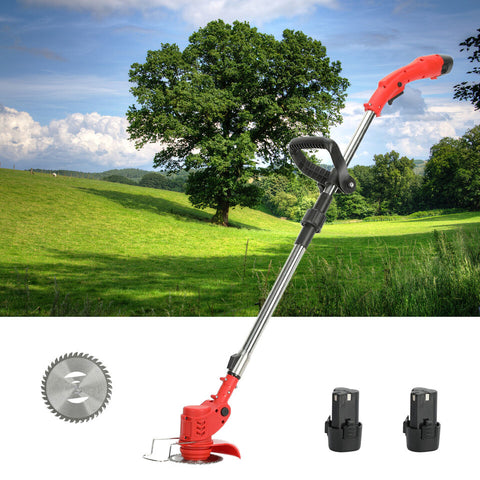 Grazer™ : Best Powerful Electric Battery Operated Cordless Metal Blade Weed Eater / Grass Trimmer