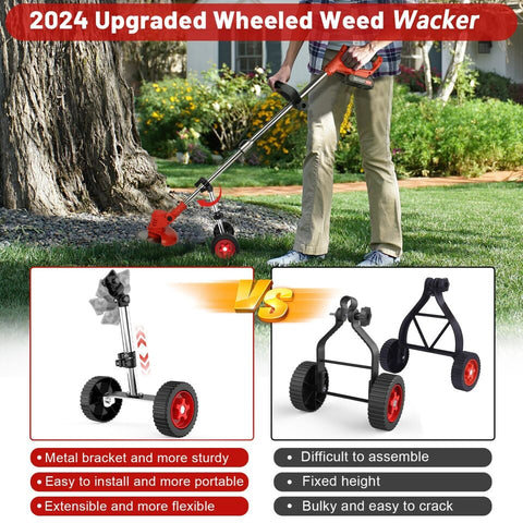 Grazer™ : Best Powerful Electric Battery Operated Cordless Metal Blade Weed Eater / Grass Trimmer