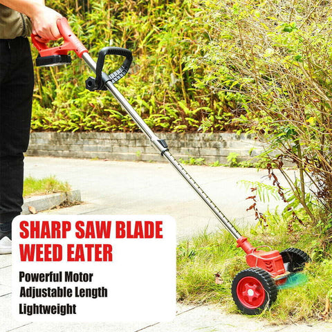 Grazer™ : Best Powerful Electric Battery Operated Cordless Metal Blade Weed Eater / Grass Trimmer