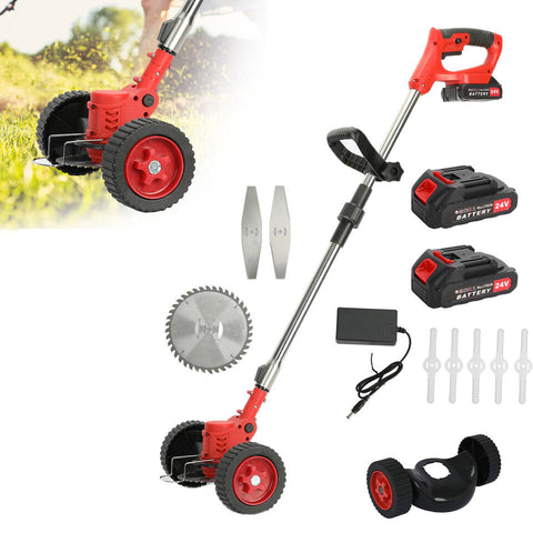 Grazer™ : Best Powerful Electric Battery Operated Cordless Metal Blade Weed Eater / Grass Trimmer