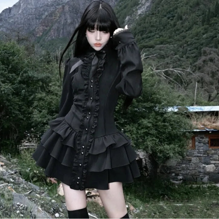 Dark Coquette Romantic Gothic Dress