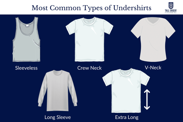 most common type of undershirts