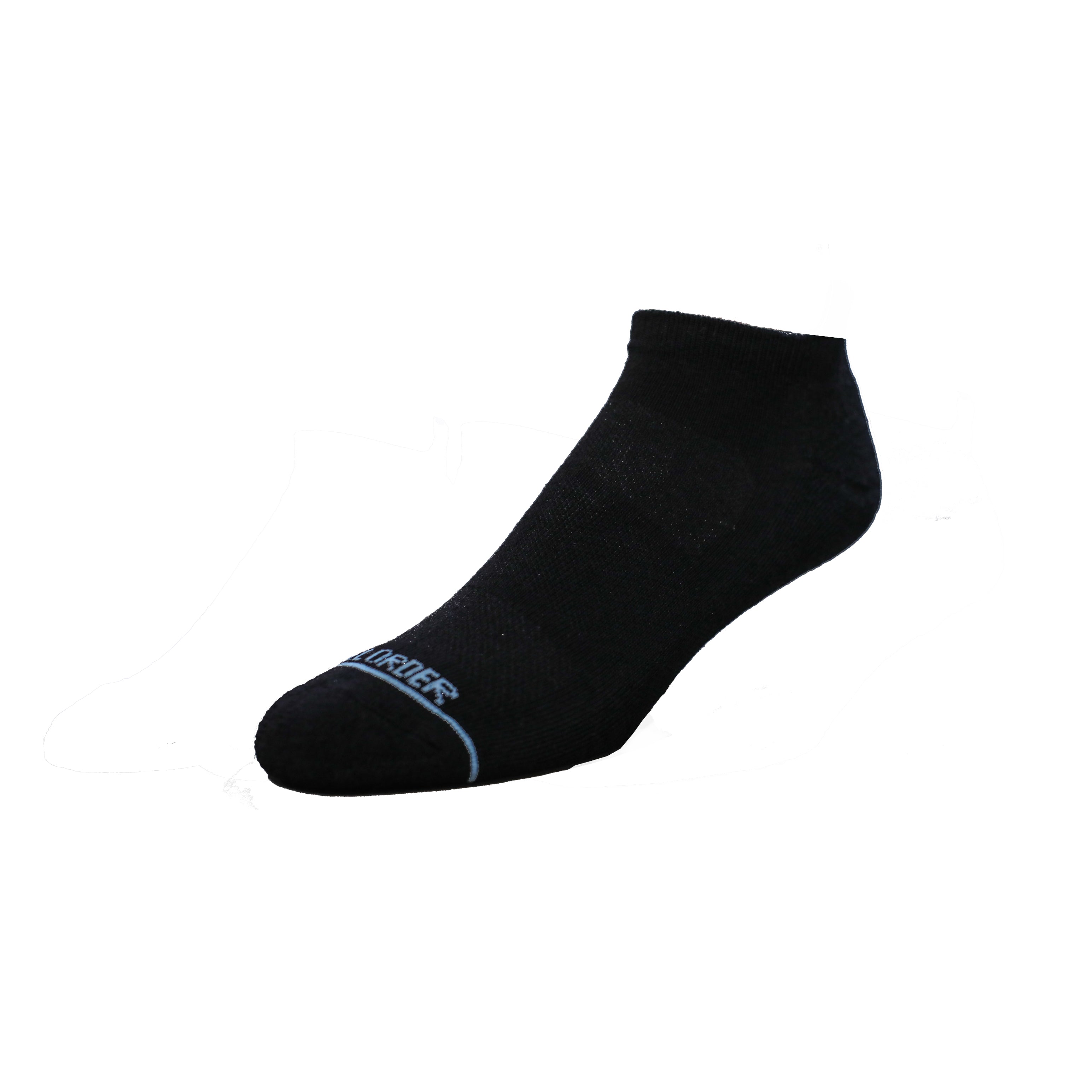 Solid Black Two Pack - Extra Cushioned Ankle Socks | Tall Order