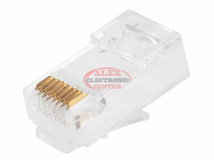 8P8C Rj45 Plug With Inserts For Solid Cat6 Ethernet Cable Computers
