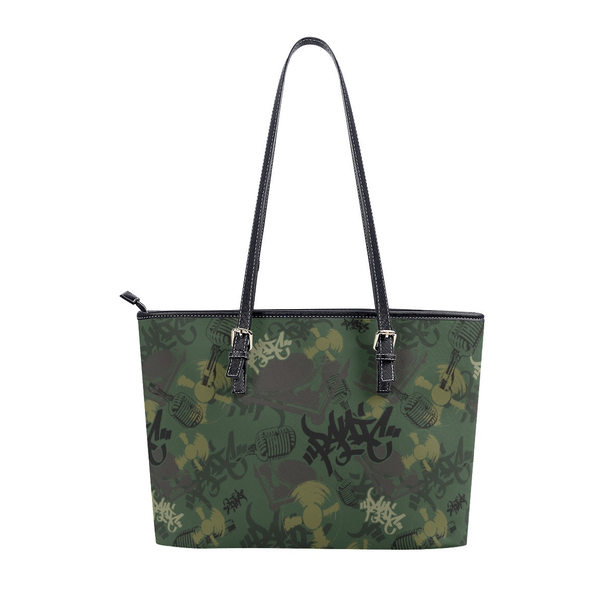 THE ELEMENTS GREEN CAMO FAUX LEATHER TOTE BAG – Panic 39